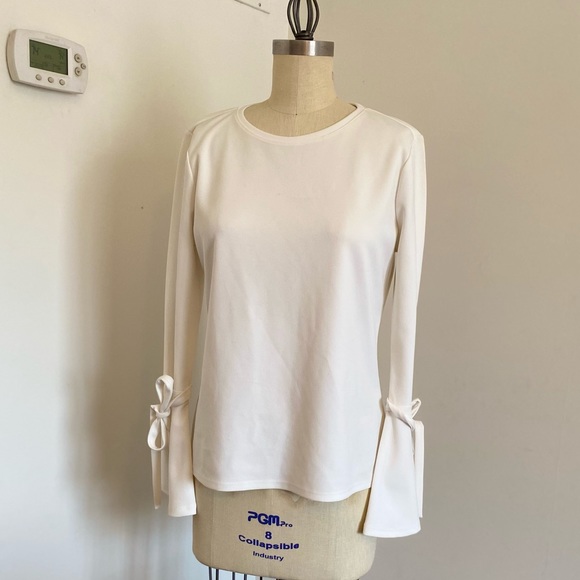 Ann Taylor Bow Tied Bell Sleeve Top - Picture 2 of 3